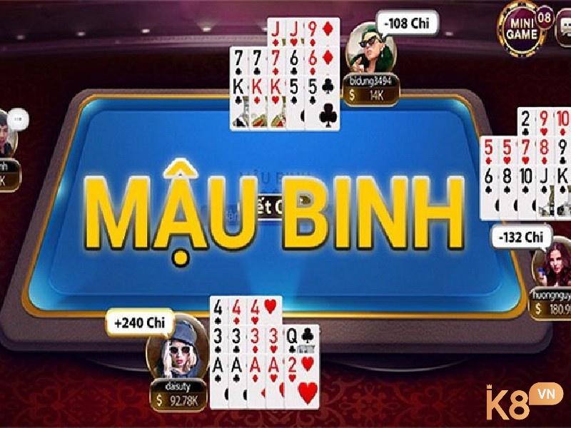 Trò chơi game mậu binh thú vị rất được yêu thích ở Việt Nam