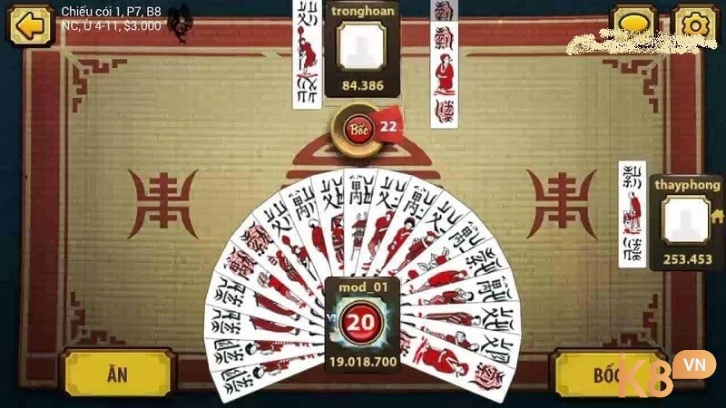 Thành phần lá bài được sử dụng trong game chơi chắn