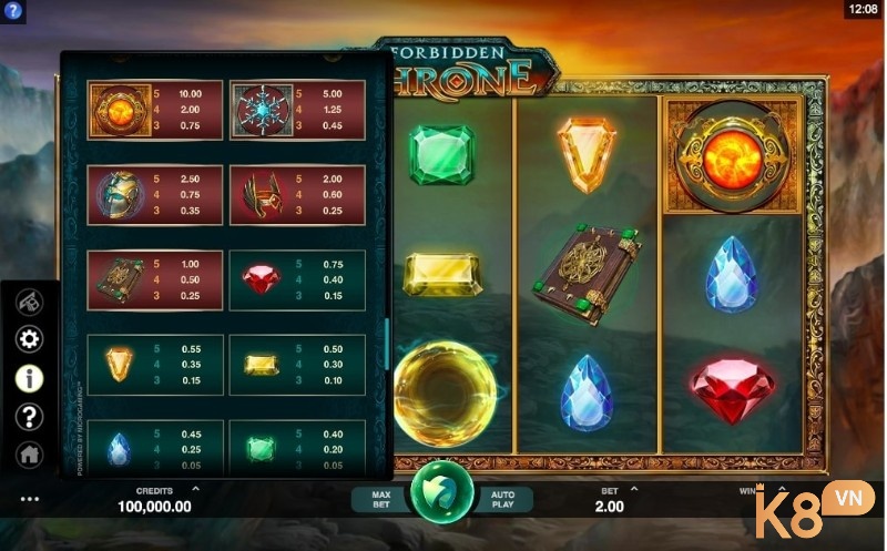 Biểu tượng giá trị nhất Forbidden Throne slot là tấm bùa hộ mệnh