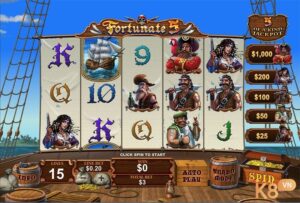 Fortunate 5: Slot Playtech về cướp biển với 5 Jackpot hấp dẫn