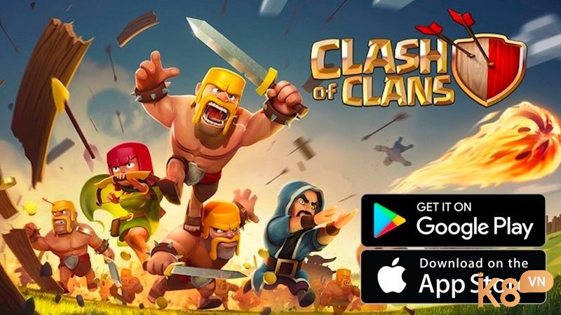 Ngôi làng kiên cố và quân đội hùng mạnh là những đặc trưng của tựa game Clash of Clans