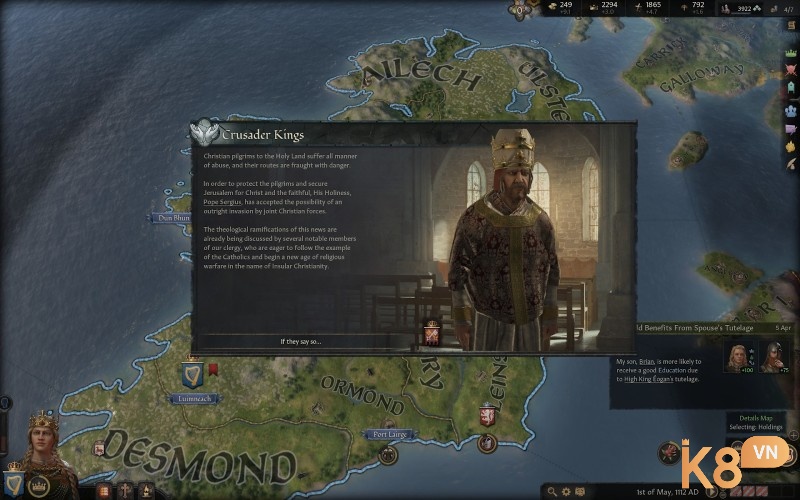 Đồ họa Crusader Kings III sắc nét và ấn tượng