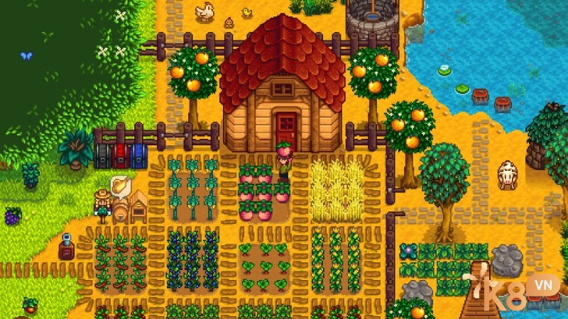 Stardew Valley có đồ họa đơn giản nhưng rất thu hút và chơi rất mượt mà trên cấu hình laptop