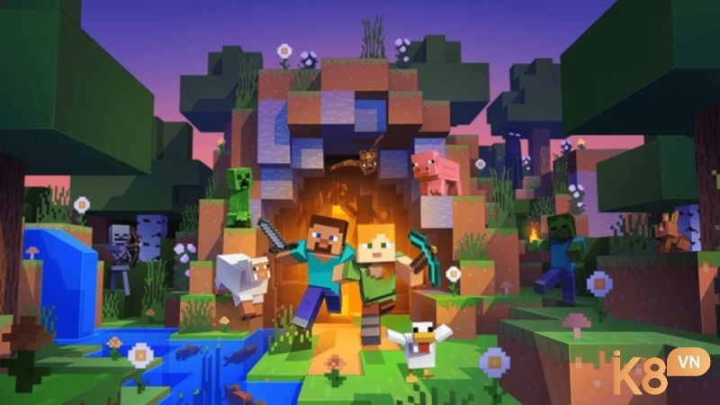 Đồ họa 3 chiều của game Minecraft